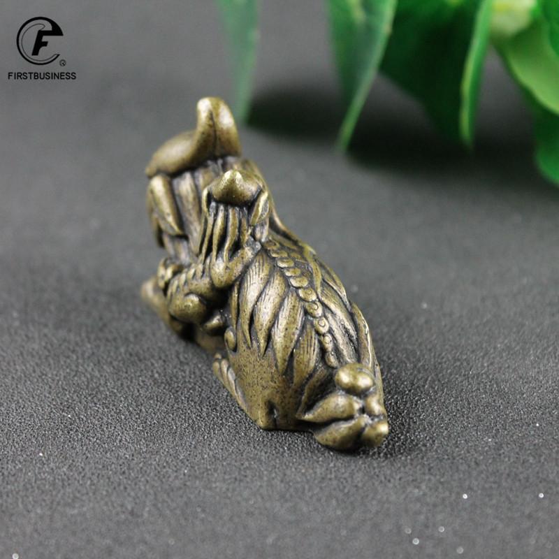 Bronze Brass Beast Affection PiXiu Ornament Decoration Lucky China Mythical Animal Figurines Miniatures Study Desk Decor Crarfts