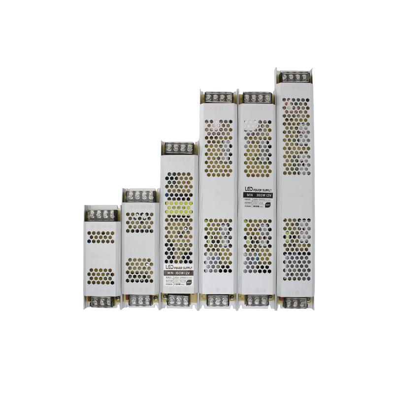 Ultra-Thin Silent 12V LED Strip Power Supply - Yellow Linear Transformer