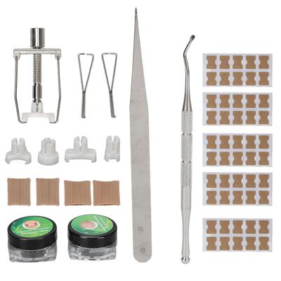 Set Sollevatore per Unghie Incarnite Maniche a Cerotto per Unghie Pinzette Acciaio Inossidabile Kit Correttore per Paronichia