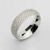 Round Full-diamond Ring, Three-color Precision Craftsmanship Version, Suitable for Gift-giving and Daily Wear, Non-allergenic Material