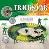 Military Railway Toy Car Track Race Car Track toy set Curved flexible track flash car kids GIFs Educational toys Gifts For Kids
