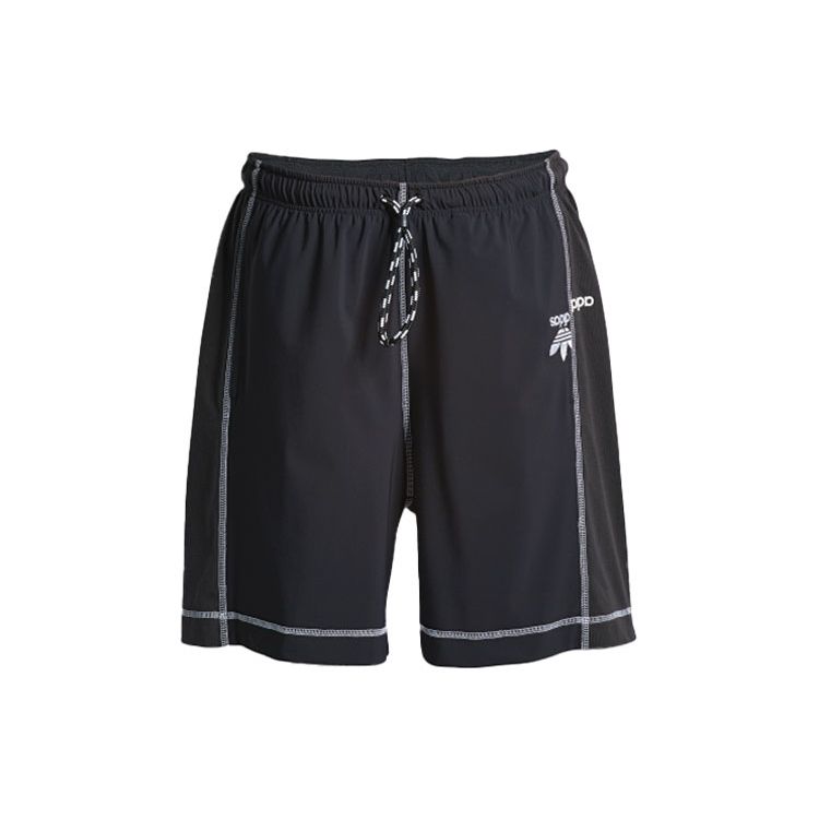 Adidas Originals X Alexander Wang Distressed Logo Retro Stitching Casual Shorts Men shorts Black DT9497