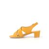 Daks 4cm Cross Leather Semi Dress Sandals Dld301 Mustard