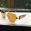 Occhiali da Sole Punk Irregolari alla Moda Donna Uomo Montatura Intera in Metallo Occhiali da Sole Personalizzati Occhiali Vuoti Occhiali da Sole alla Moda con Lenti UV400