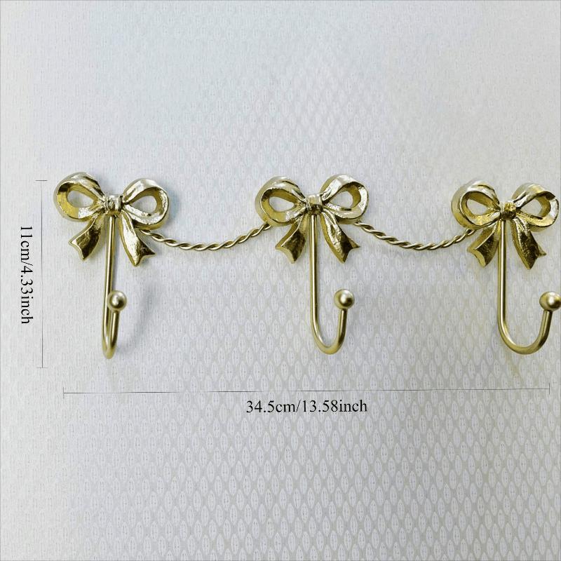 Cute Bow Wall Metal Hooks for Clothes Hats Bag Door Hook Hanger Wall Hanging Retro Clothe Hook
