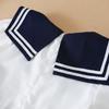 Girls' Short-Sleeved Summer Dress for 5-12 Years Preppy College Style Striped Collar Dresses Back To School Clothes
