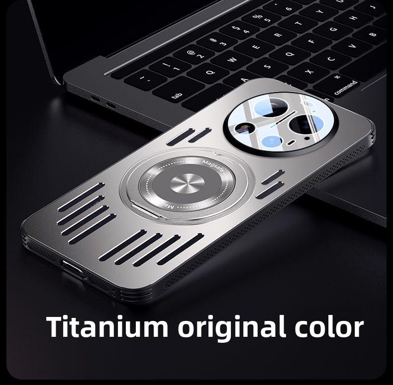 Pre puzdro Xiaomi Mi 17 Ultra Pevný kovový odvod tepla Magnetický stojan s krúžkom Ochranné zadné kryty Pre Xiaomi Mi 17 15 14ultra Xiaomi 17 Ultra white