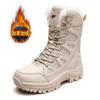 New Large Size Combat Boots High Top Piled Thickened Hiking Snow Boots
