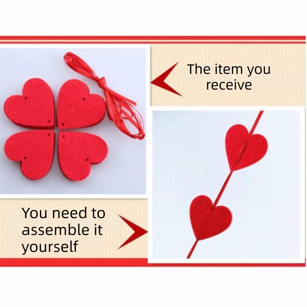 Romantic Love Flower Hanging Curtain DIY Party Supplies Wedding Love Pulling String Garland Decorations Heart Hanging Decoration