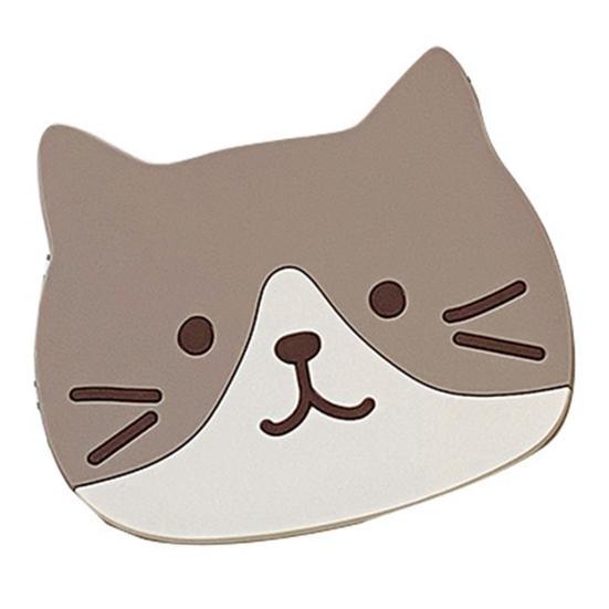 Cute Cat-Shaped Wooden Coaster Set Heat-Resistant Non-Slip Table Mat for Cups Mugs Rustic Kitchen Decor Gift for Cat Lovers