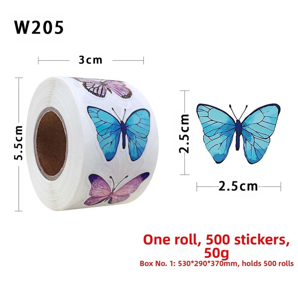 Butterfly Flower Decorative Stickers Flower Creative Craft Supplies Butterfly Stickers 2.5cm Diameter Ample Supply
