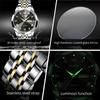 OLEVS 9931 Sports Watch for Men Luxury Luminous Waterproof Stainless Steel Calendar Brick Quartz Mens Wristwatches Reloj Hombre