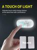 6 LED Touch Light Usb Rechargeable Car Interior Lighting Ambient Light Strobe Mode Multi-Color High Brightness Decorative Light