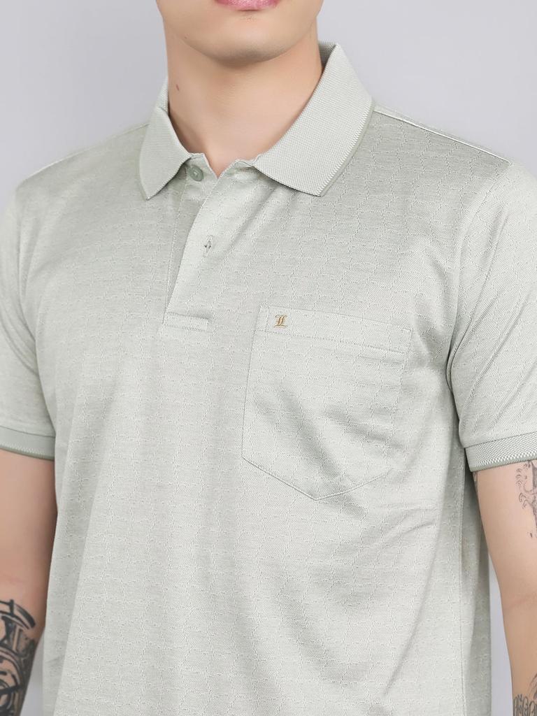 MONTE CARLO Men Regular Fit Sea Green Tshirt