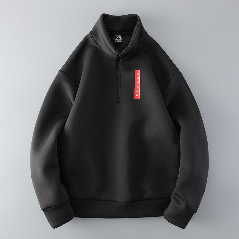 Fashion Brand Space Cotton Spring and Autumn American Style Export Sweater Black XL