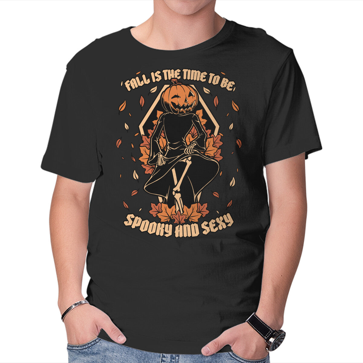 Unisex Crew Neck T-Shirt Spooky Fall Pumpkin Graphic Short Sleeve Casual Tee XXXXL