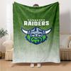Canberra Raiders Logo Print Flannel Blanket High Quality Warm Comfortable Cover for All Seasons Perfect for Gifts Home Decor