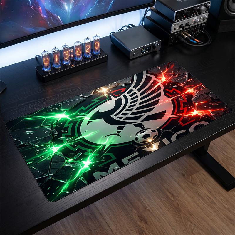 Mexico footbal Crest Mouse Pad, Extended Non Slip Rubber Desk Mat for Gaming Office Laptop Fan Gift
