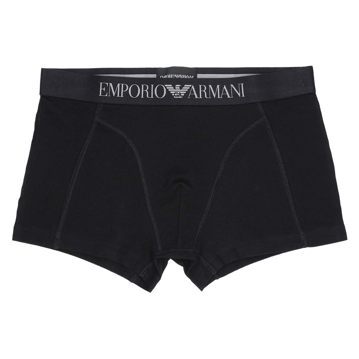 Emporio Armani STRETCH PIQUET Боксеры, Передняя застежка, Мужские, Размер EU, 54095319, M (Размер ЕС), Размер 98 (черный)