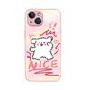 Cute NICE Puppy Mobile Phone Case Apple 17 Fashion Metallic Paint Glass iPhone15 Girls Protective Case 12pm