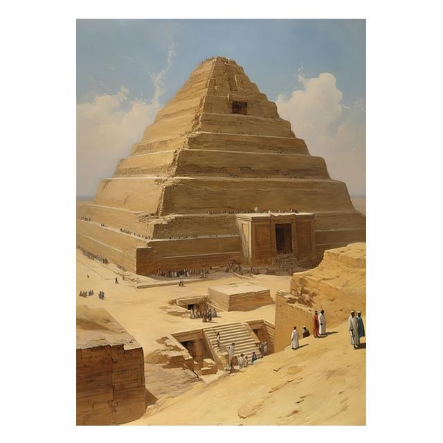 Ancient Egyptian Building Pyramid Prints Poster Canvas Painting Modern Wall Art Pictures For Living Room Bedroom Home Decoration