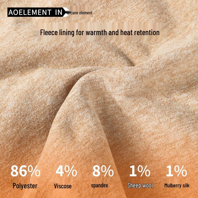 Men's Extra Thick Double-Sided Flannel Fleece Lined Antibacterial Warm Knit Pants