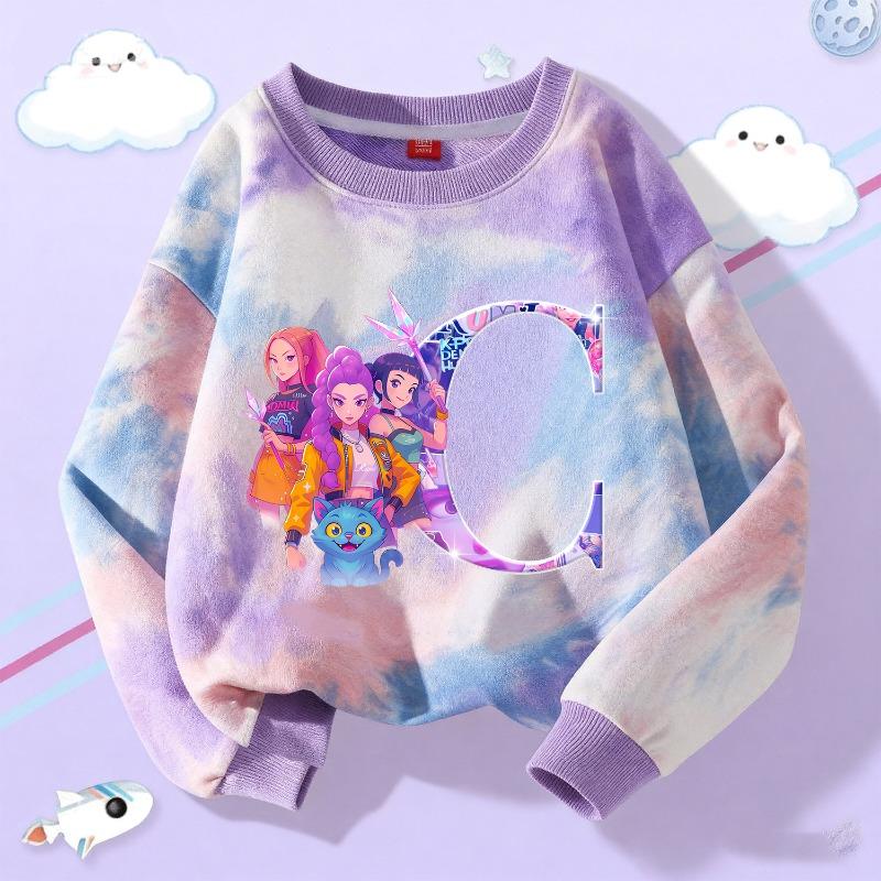 Spring And Autumn KPop Demon Hunters 3D Print T Shirt Kids Girl Streetwear Women's Outdoor Pullover Long Sleeve Top Clothes