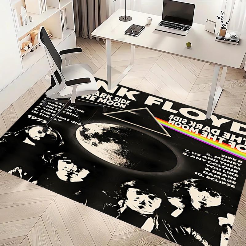 Rock Band P-Pink F-Floyd Print Area Rug - Soft,Washable Non-Slip Indoor Mat,Living Room,Home Office Decorative Rug