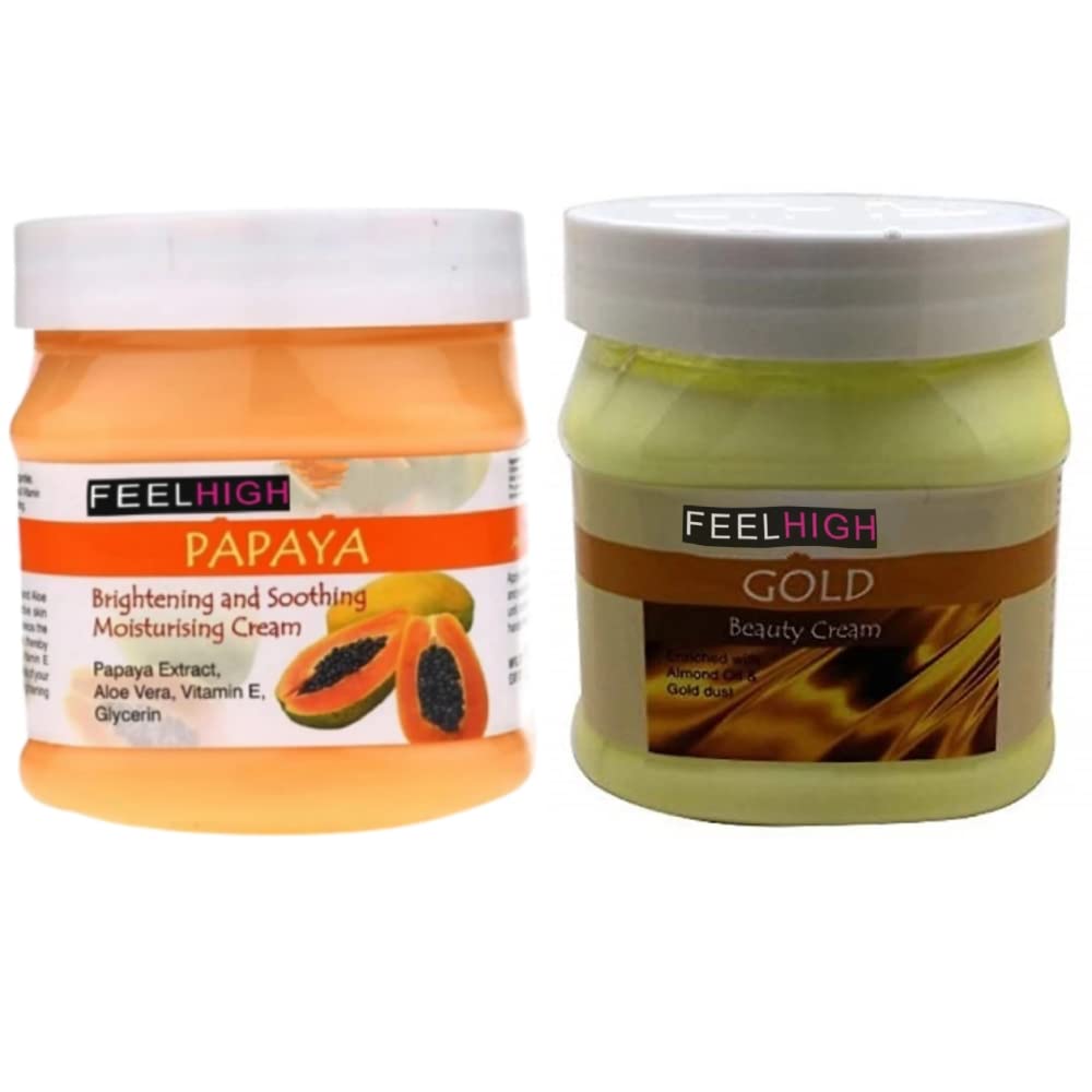 feelhigh Papaya Cream 500ml & Gold Cream 500ml