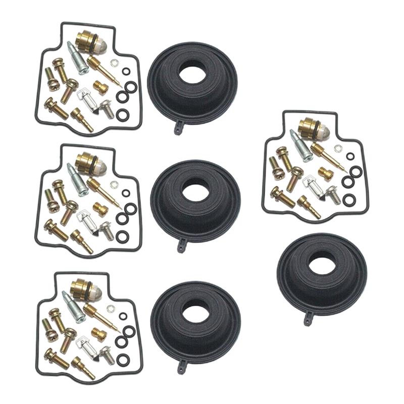 4 Sets Carburetor Carb Repair Rebuild Kit with Diaphragm Fit for Kawasaki ZX900 Ninja ZX9R GPZ900R 1994-1999 2000 2001 2002 2003