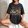 Christmas Disney Mickey Minnie T Shirt Women Unisex Cotton Short Sleeve Y2k Streetwear Sweater Graphic Tee Winter New Top cotton