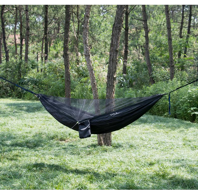 Army Green Quick Open Mosquito Net Hammock - Durable Nylon Outdoor Gear