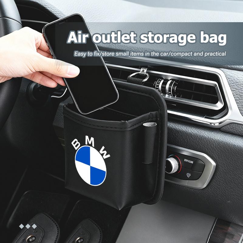 Car Storage Box Phone Charge Air Vent Outlet Pocket Organizer For BMW M 1 3 4 5 6 7 Series M3 M6 F01 F02E34 E36 E70 F10 X6 X1 BA2