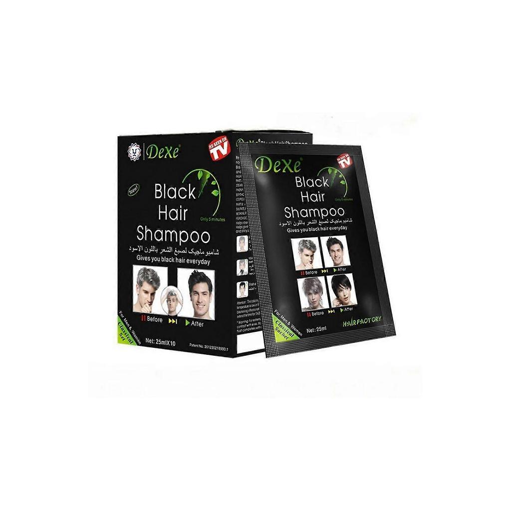 20pcs Dexe Black Hair Shampoo 5 Minutes Instant Dye Hair Darkening Long Lasting Black Shamp