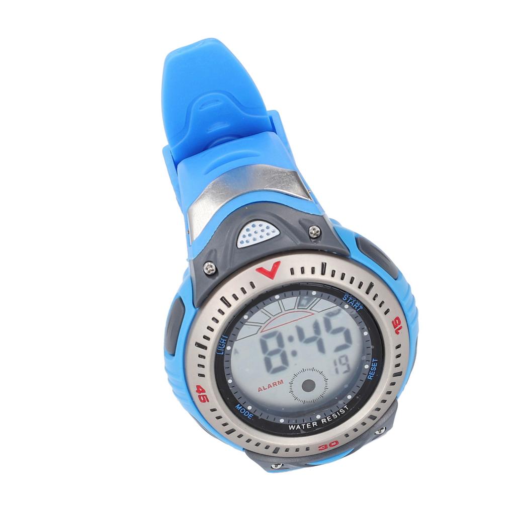 Men Digital Sports Watch 50M Waterproof LED Backlight Dual Time Display Stopwatch Week Calendar Alarm Outdoor Watch Blue