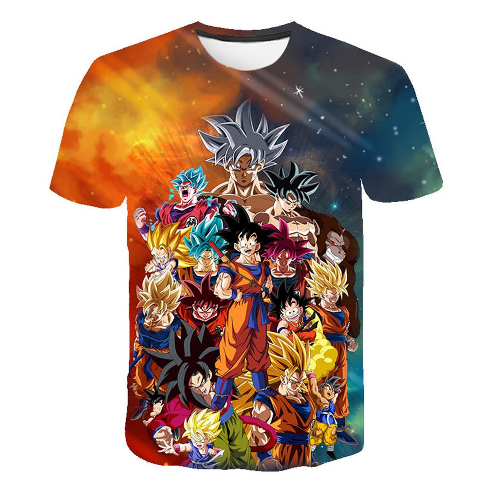 Anime Dragon Ball Son Goku 3D tlač letné módne ležérne tričko chlapčenské topy
