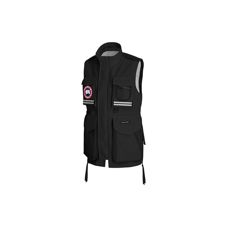 Canada Goose Journey Series Red Label Warm Breathable Solid Color Multi Pocket Vest Unisex Vests Black 9507M-61