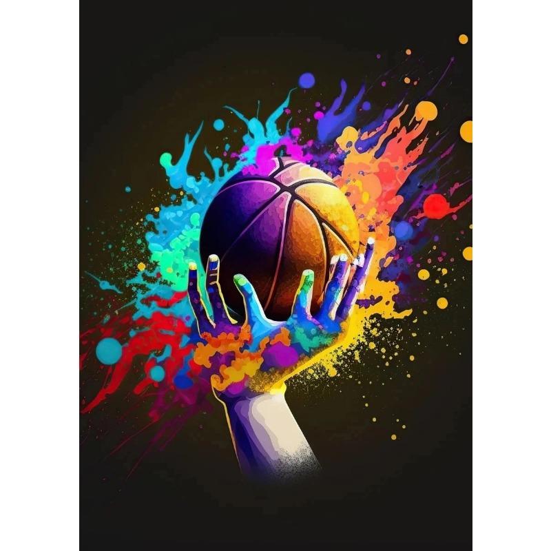 

Скандинавские Красочные Спортивные Постеры для Баскетбола Принты Холст Живопись Спортивное Настенное Искусство Картина для Подарка Мальчику-Подростку Декор Комнаты Спортзала 21cm×30cm NoFrame