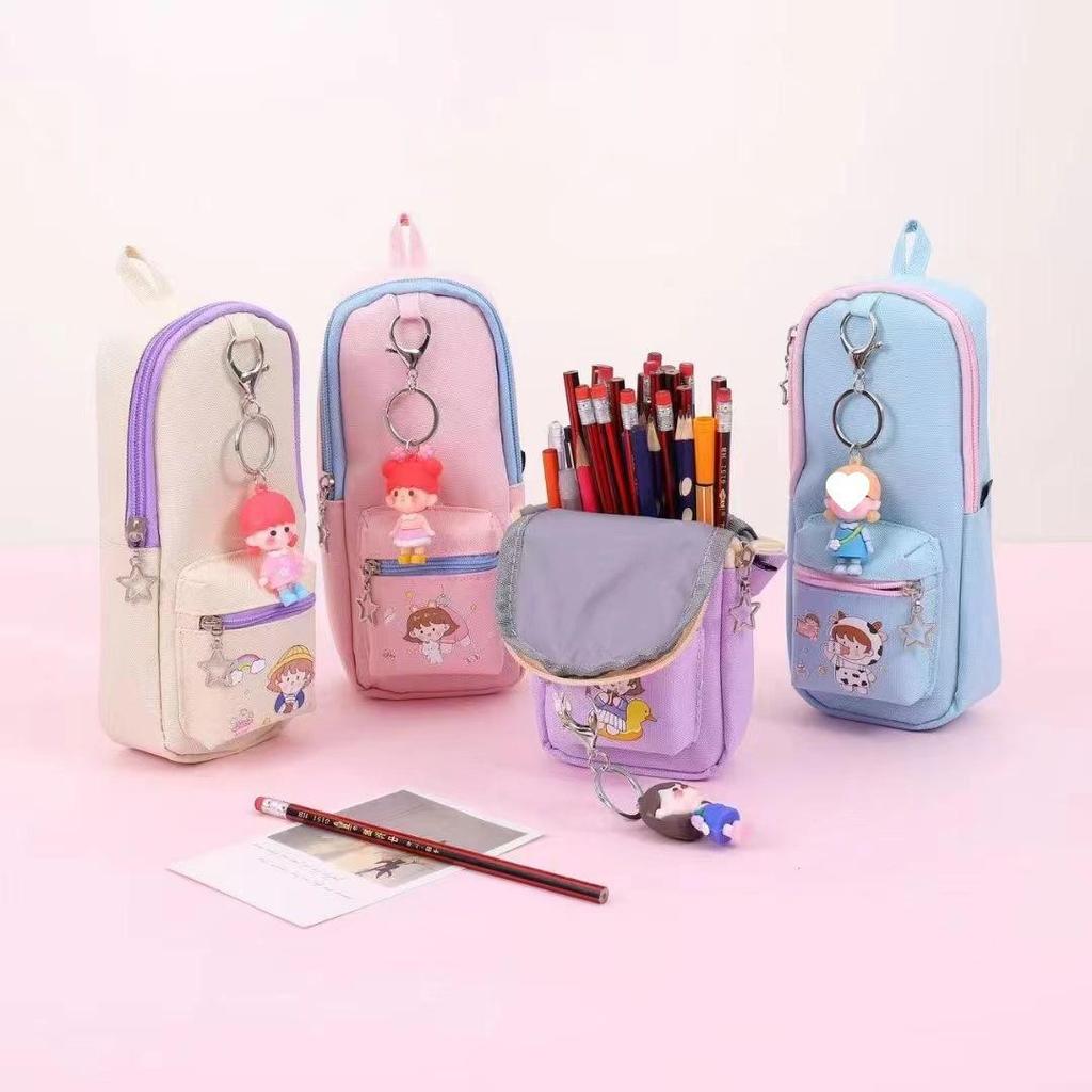 Student Pencil Case with High Capacity for Pencils, Fountain Pens, and Gel Pens