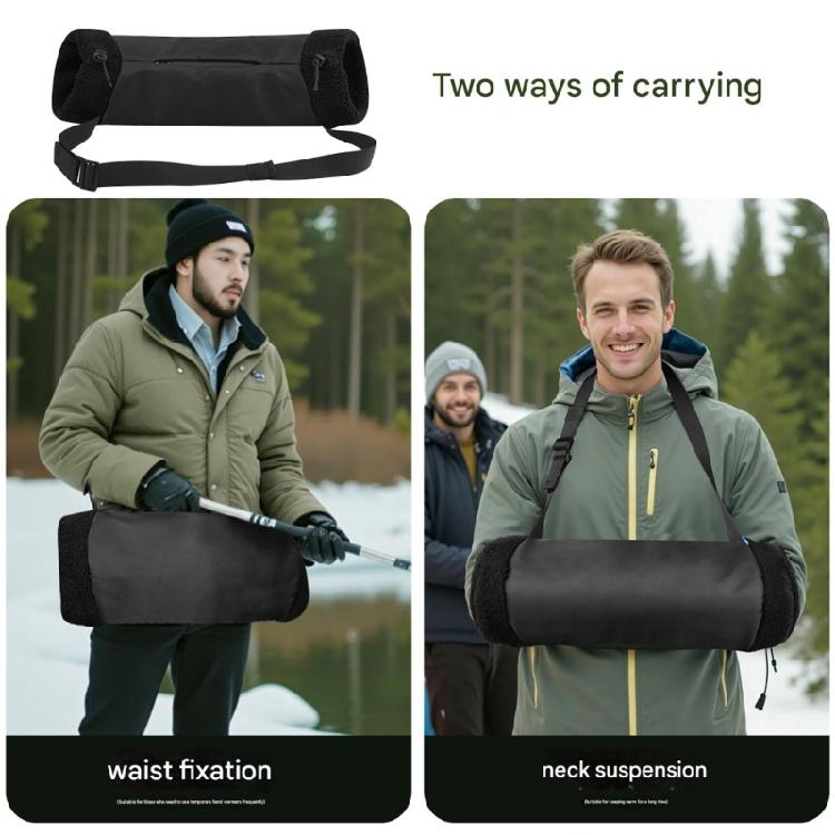 Any Weather Neck Worns Hand Warmers Zippered Storage Compartment Fabric Texture Suitable for Hiking Travel Winter Sports