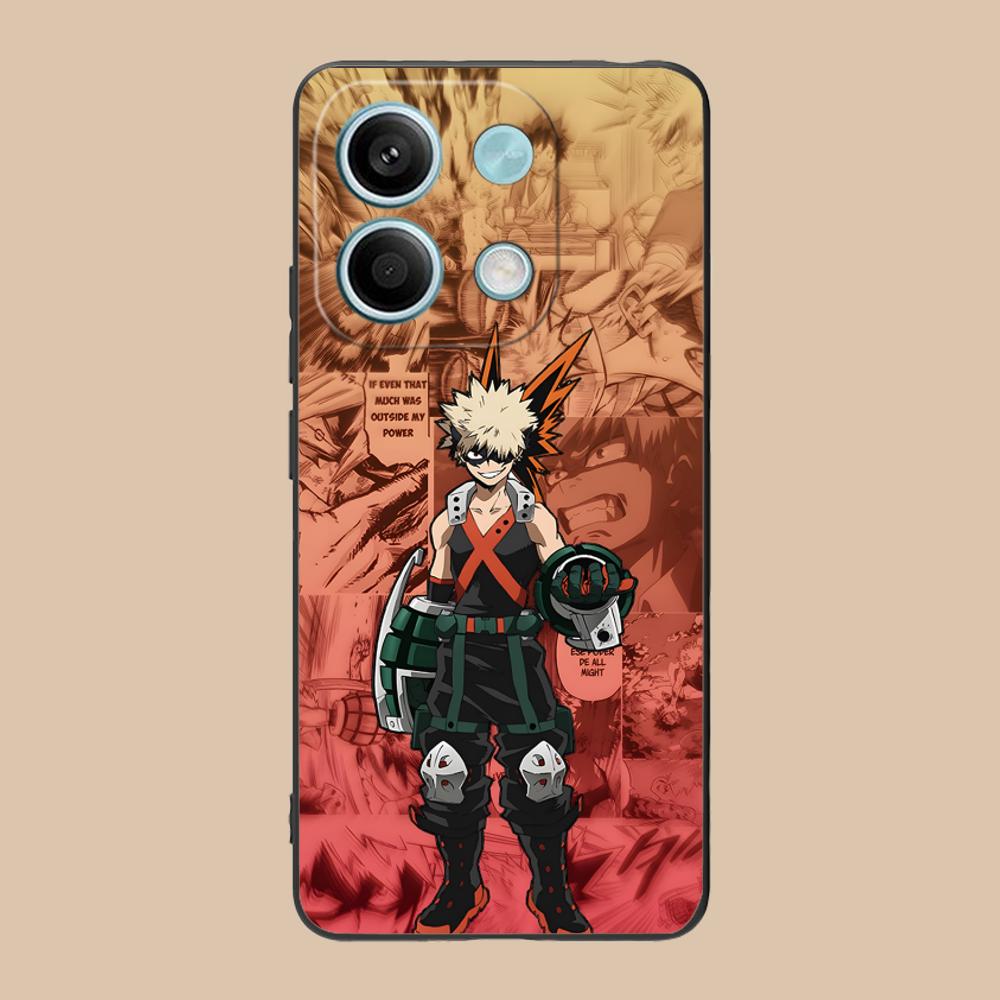 MHA Bakugo Mobile Phone Case for POCO F7 F6 F5 F4 F3 F2 Pro GT C75 C71 C65 C61 C40 Pro Ultra Colorful Printing Cover Smartphone