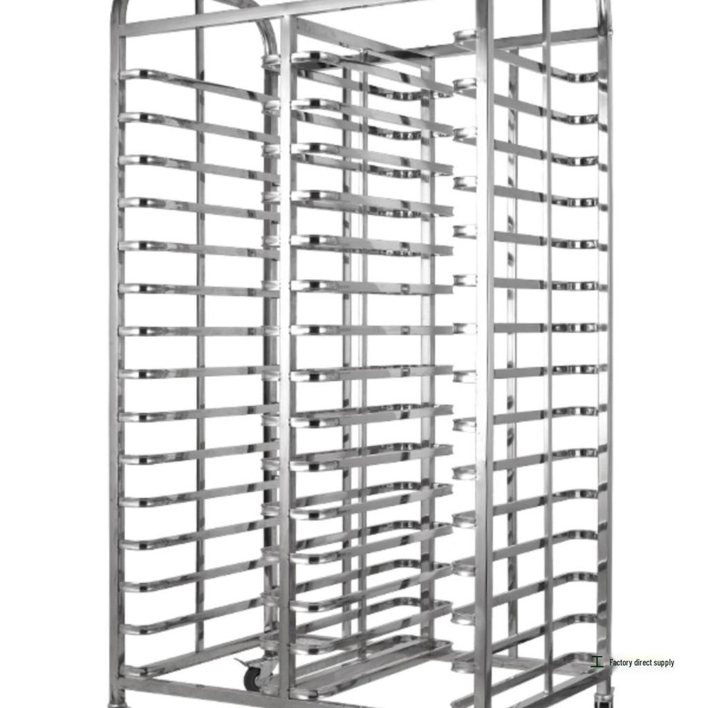 Commercial Multi-Layer Stainless Steel Baking Trolley with Enclosed Bread Rack and Aluminum Alloy Trays
