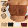 Sutiã invisível com fivela frontal feminino, tamanho grande europeu, push up, roupa íntima, top tubinho de verão, peito largo, tamanho L-6XL