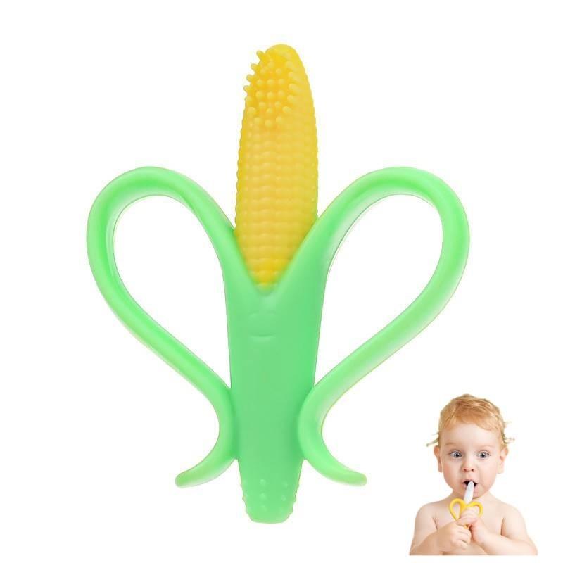 Unique Baby Silicone Teether Set With Colorful Corn And Banana Designs For Infants