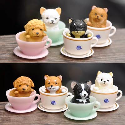 8pcs/lot Kawaii Mini Dog Resin Figurines Bonsai Micro Landscape Dollhouse Ornaments Mini Craft Miniatures Birthday Wedding Gift
