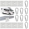 Awning Clip Outdoor Equipment Hanging Hooks for Caravans, Motorhomes Trailers Vehicle for 5/6mm and 7/8mm Strips Nonslip