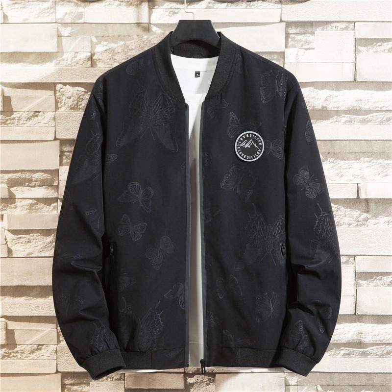 

Men s Plus Size Windproof Baseball Collar Jacket - Casual & Versatile for Spring & Autumn 4XL (180-199 jin)