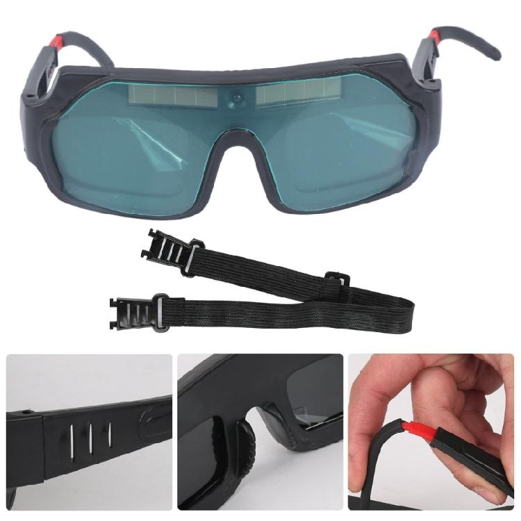 Adjustable Solar Auto Darken Welding Glasses with Comfortable Straps for Eye Protective Auto Darken Welding Goggles
