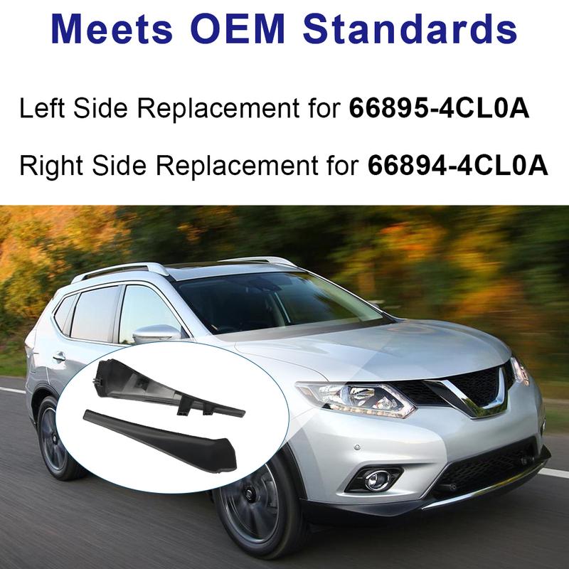66894-4CL0A Black Front Windshield Wiper Cowl For Nissan Rogue 2014-2020 Cowl Extension Trim Cover OEM 66895-4CL0A Car Accessory