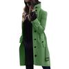Cappotto di lana da donna taglie forti Autunno/Inverno 2024 a bottoni multipli, monopetto, con colletto a bottone
